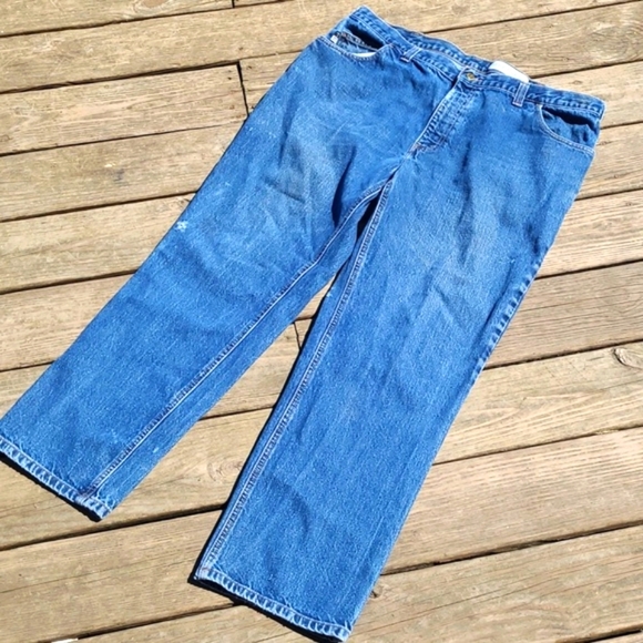 Carhartt FR Fire Resistant Dark Blue Denim Jean Pants NFPA Mens Size 42x32 - Picture 3 of 17